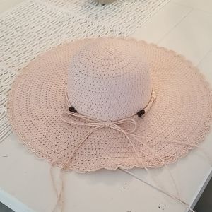 Pink straw hat